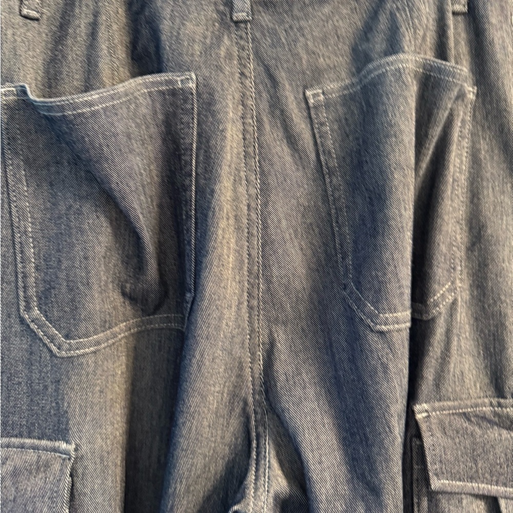 HALARA Women’s Denim Blue Cargo Pants - Picture 5 of 7